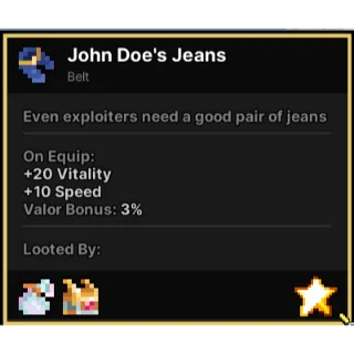 Pixel Quest | John Doe's Jeans