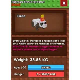 NIGHTMARE FRENCH FRY FERRET BIG