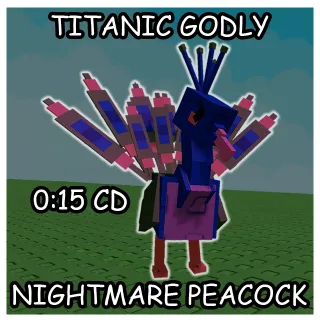 Titanic Nightmare Peacock 15 sec Grow a garden 76kg