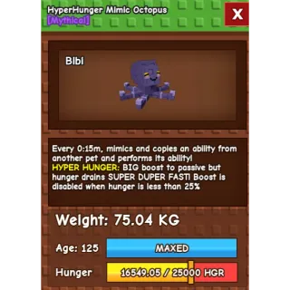 Hyper Hunger Titanic Mimic Octopus 15 sec no toy CD