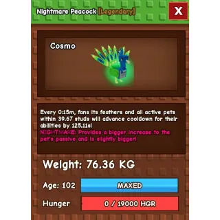 TITANIC 15 SEC NIGHTMARE PEACOCK 