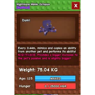 Huge Titanic Mimic Octopus 75 KG