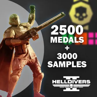 2500 Medals | 3000 Samples | HELLDIVERS 2