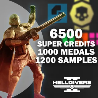 6500 Super Credits | 1000 Medals & 1200 Samples Bonus | HELLDIVERS 2