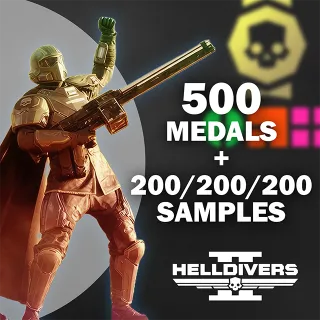 500 Medals | 600 Samples | 20000 Exp