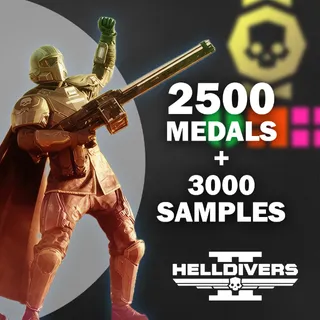 2500 Medals | 3000 Samples | 100K EXP | R SLIPS | HELLDIVERS 2