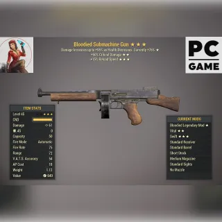 B/50Crit/15R Submachine Gun