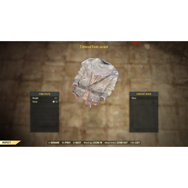 Apparel Tattered Field Jacket Fallout 76 Game Items Gameflip