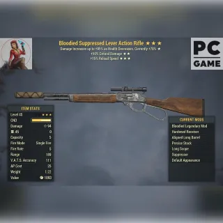 B/50Crit/15R Lever Action Rifle