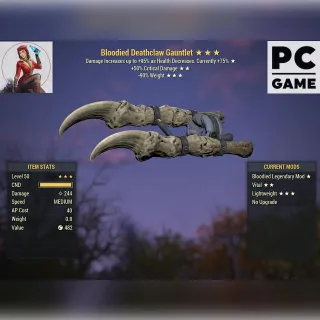 B/50Crit/90 Deathclaw Gauntlet