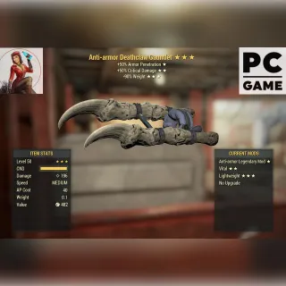 AA/50Crit/90 Deathclaw Gauntlet