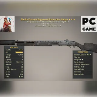 B/50Crit/15Crit Pump Action Shotgun