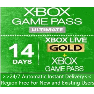 Xbox Live Gold + Game Pass (Ultimate) 14 Days 2 Weeks Trial Code Global