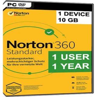 Norton 360 Standard 10GB - 1 Device 1 Year