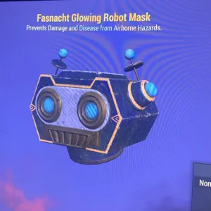 glowing robot mask