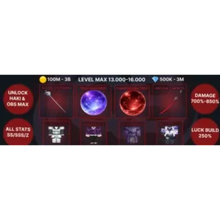 END GAME ACCOUNT (OP) |Z SSS STATS| 700-800%DAMAGE|+DESC | SAILOR PIECE (ACC)