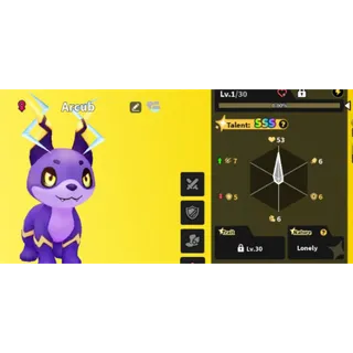 Evomon | SSS Arcub + Random Stats Jar  | ACC