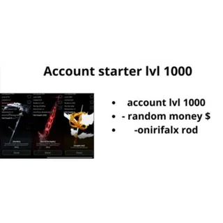 Fisch Account | MAX LVL ACC + ONIRIFALX ROD