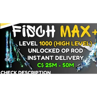Fisch Account | MAX LVL ACC + OP RODS 