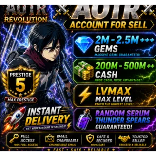 Attack on Titan Revolution Account (AOTR ACCOUNT) PRESTIGE 5  + BONUS