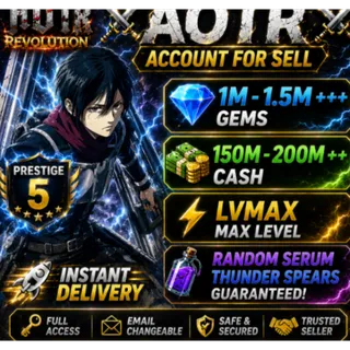 Attack on Titan Revolution Account (AOTR ACCOUNT) PRESTIGE 5  + BONUS