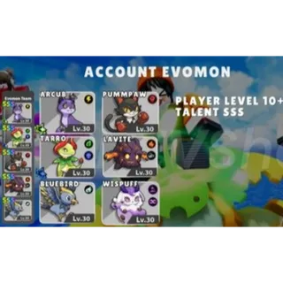 Account Evomon | Full Team Talent SSS (READ DESC)