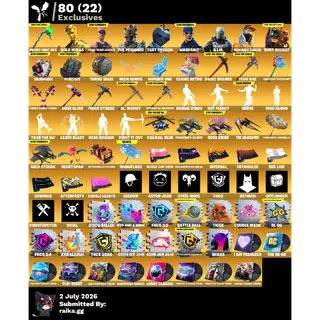 [PC] 122 skins | OG STW / Wolrd Cup Item FREE 
