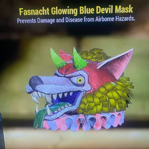 Glowing Blue Devil Mask