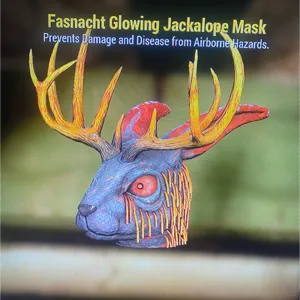 Glowing Jackalope Mask