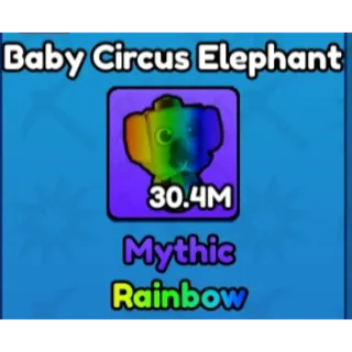 Pickaxe Simulator rainbow Baby Circus Elephant