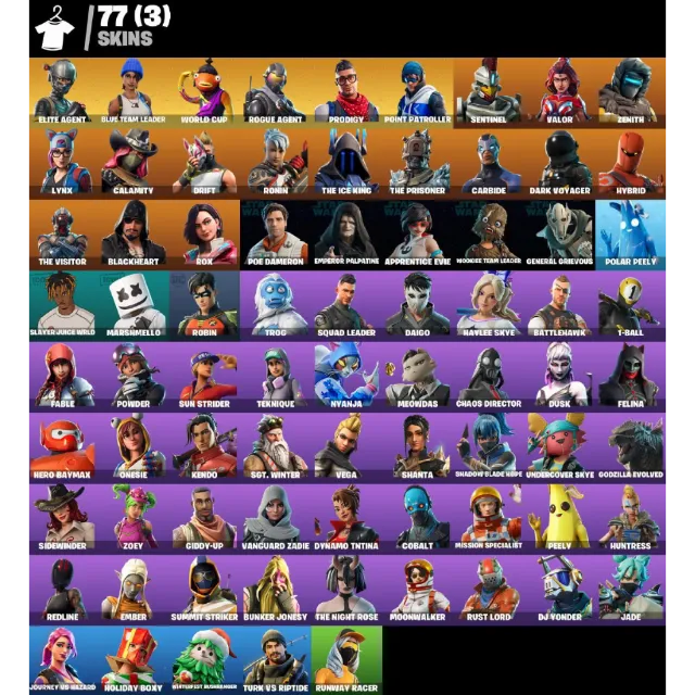 Fortnite Game Account (77 Skins + Elite Agent + Fishstick (worldcup ...
