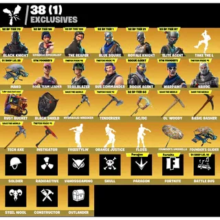Fortnite Game Account (54 Skins + Black Knight + VannosGaming YT Banner + MORE)