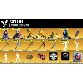 Fortnite Game Account (55 skins + NEW STW + Glow + Kratos + 3x GOLD SKINS + Leviathan Axe + MORE)