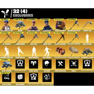 Fortnite Game Account (60 Skins + OG STW + Blue team Leader + Mako Glider + 2800 V-bucks + More)