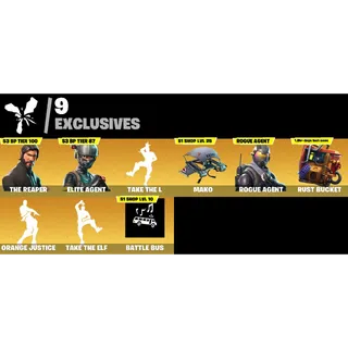 Fortnite Game Account (22 skins + The Reaper + Rogue Agent + Redline + Mako + More)