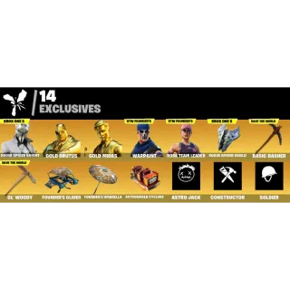 Fortnite Game Account (26 Skins + Rogue Spider Knight + OG STW + Gold Midas + Gold Brutus + More)