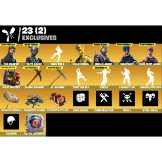 Fortnite Game Account (46 Skins + The Reaper + OG STW + Gold Midas + Laugh it up + Take the L + More)