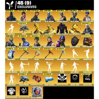 Fortnite Game Account (105 skins + Black Knight + The Reaper + TP#1 & #2 + Mako + More!)