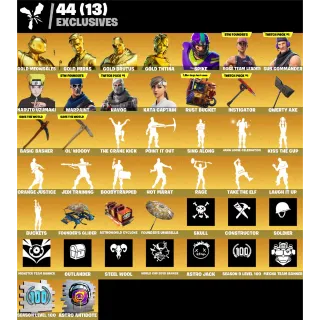 Fortnite Game Account (257 Skins + OG STW + Twitch Prime Pack #1 + Try-hard + More)