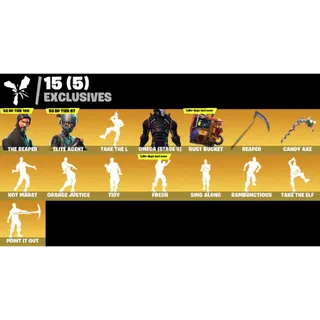 Fortnite Game Account (74 skins + The Reaper + Max Omega + Red Knight + Candy Axe + Reaper Axe + Tidy + MORE!)