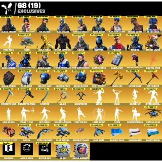 Fortnite Game Account (135 Skins + Black Knight + Travis Scott + The Reaper + Twitch Prime Pack #1 + MORE)