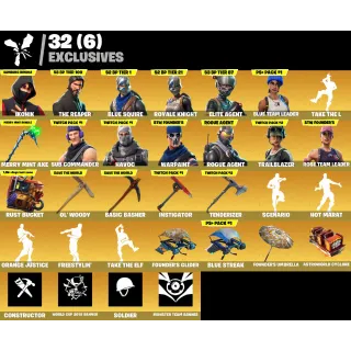 Fortnite Game Account (64 Skins + IKONIK + The Reaper + S2 Knights + OG STW + Minty Axe + MORE)