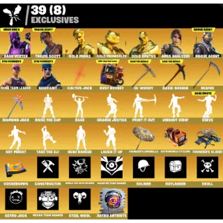 Fortnite Game Account (152 Skins + Dark Vertex + Travis Scott + OG STW + More)