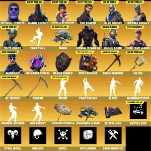 OG Fortnite Account (130 skins + OG Skull Trooper + Black knight + The Reaper + OG STW + Mako + More)