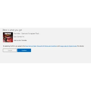 FORTNITE SAMURAI SCRAPPER PACK XBOX US