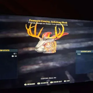 Glowing Jackalope Mask