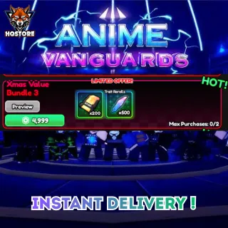 🌪️Anime Vanguards: Xmas Value Bundle 3 (own 2 per player)