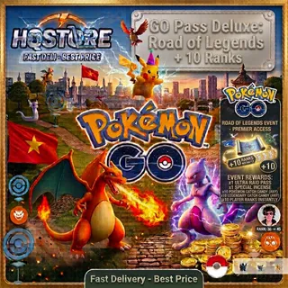 GO Pass Deluxe: Road of Legends + 10 Ranks Pokemon Go