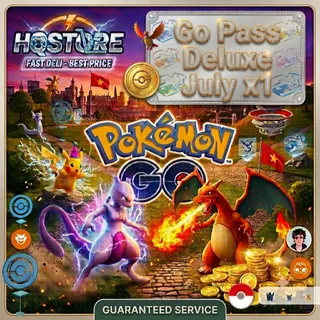 Go Pass Deluxe July x1 Pokemon Go