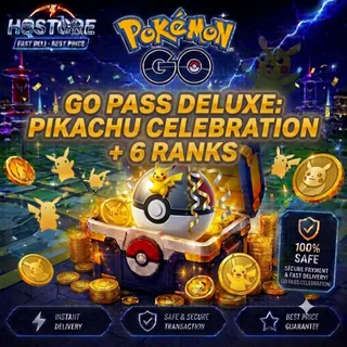 GO Pass Deluxe: Pikachu Celebration + 6 Ranks Pokemon Go